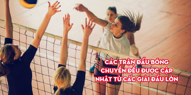 Các trận đấu bóng chuyền đều được cập nhật từ các giải đấu lớn